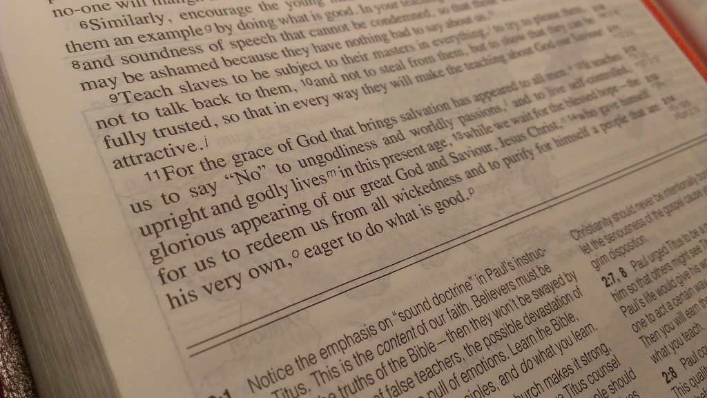 Verse Of The Week Titus 2 v11-14