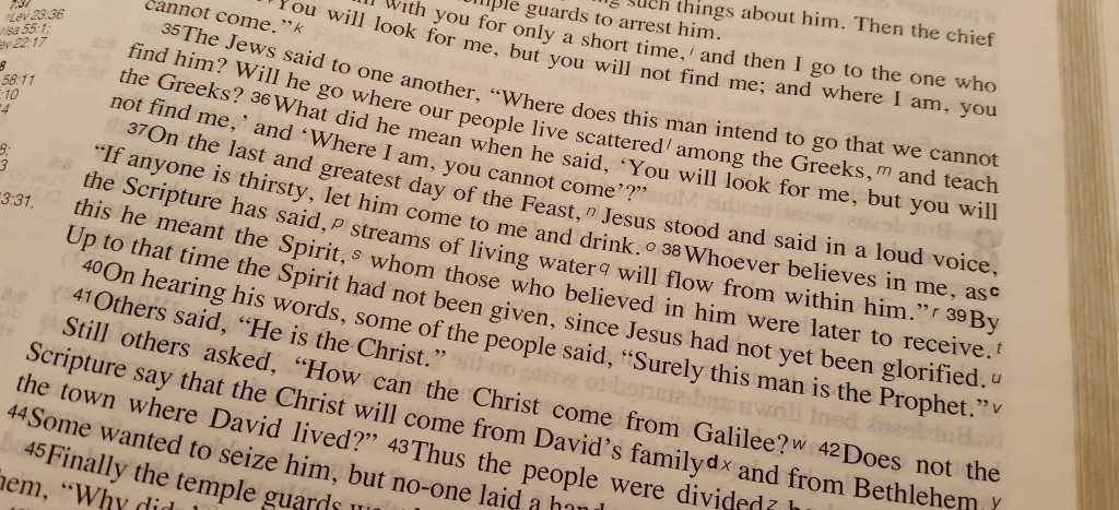 Verse of the week John 7 v 37 & 38