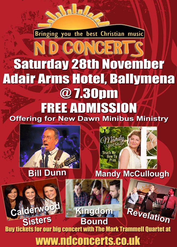 ND Concerts event in Adair Arms Hotel Ballymena