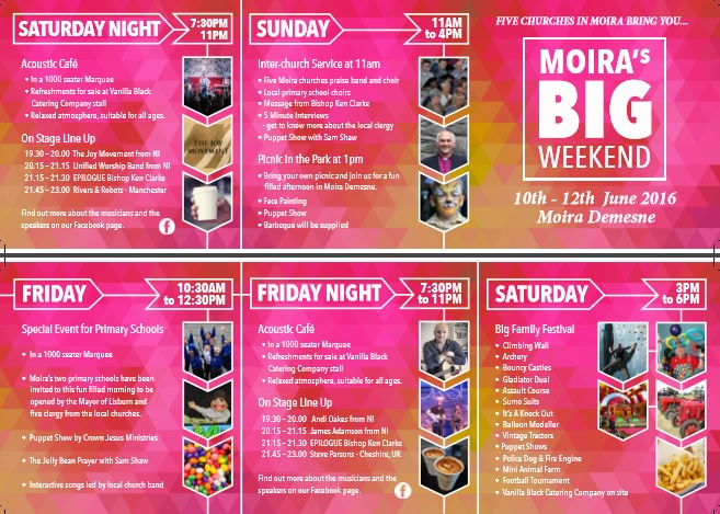 Moira's Big Weekend programme
