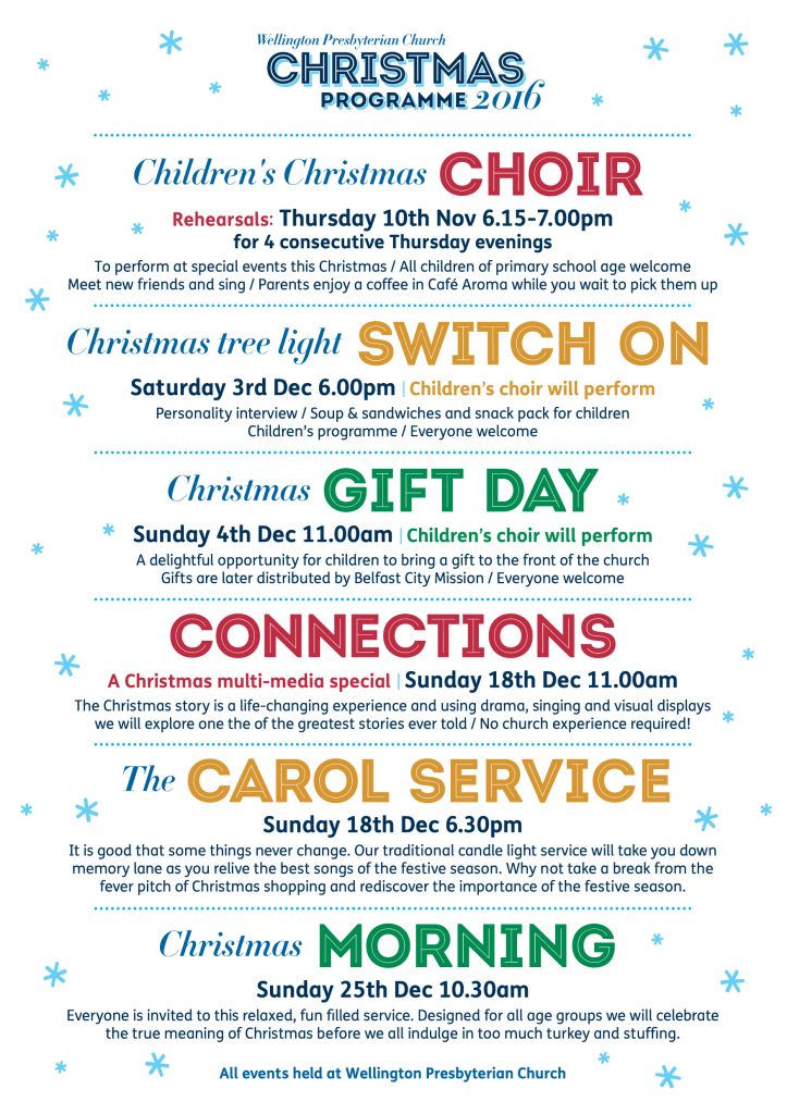 Christmas 2016 at Wellington Presbyterian Church