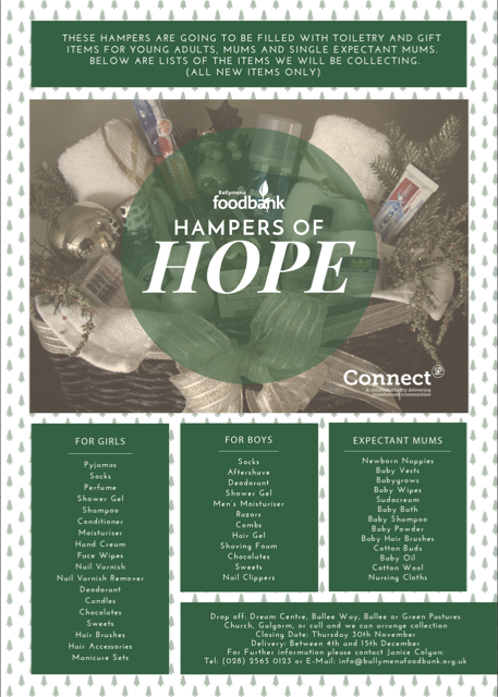 Ballymena Foodbank Hampers of Hope for Christmas 2017