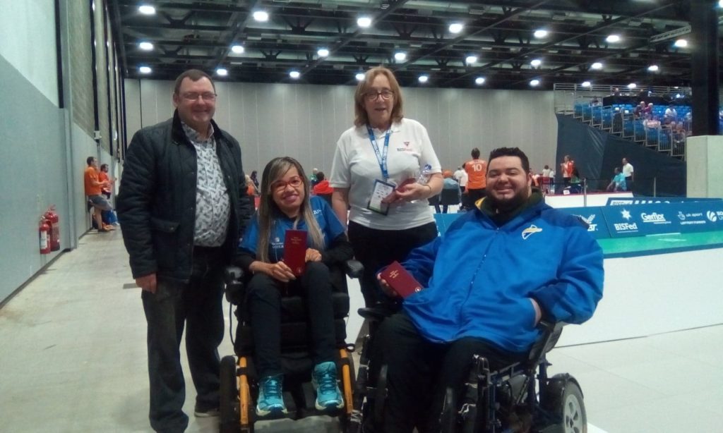 Billy Jones spreads the Word at 2018 World Boccia Championships