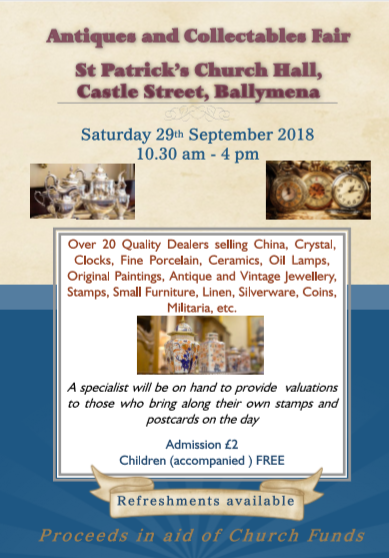 Antiques and Collectables Fair - St Patrick’s Parish Church Ballymena