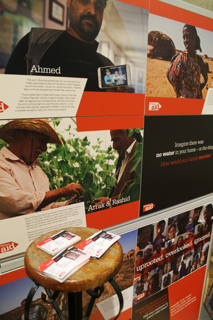 Christian Aid 'Uprooted and Overlooked' Exhibition at Belfast Cathedral