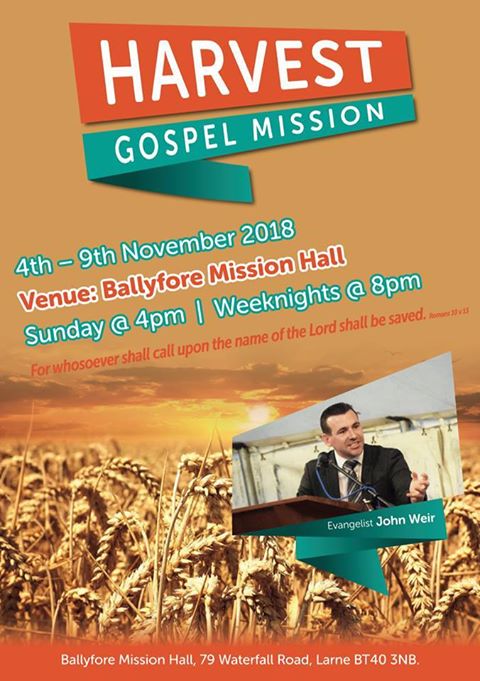 Harvest Gospel Mission | Ballyfore Mission Hall