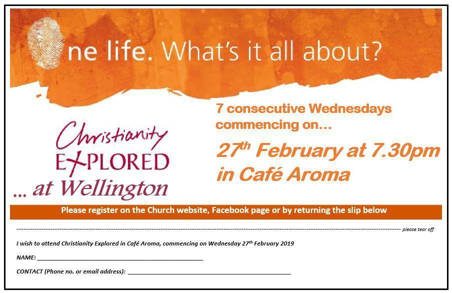 Christianity Explored course at Wellington Presbyterian Church